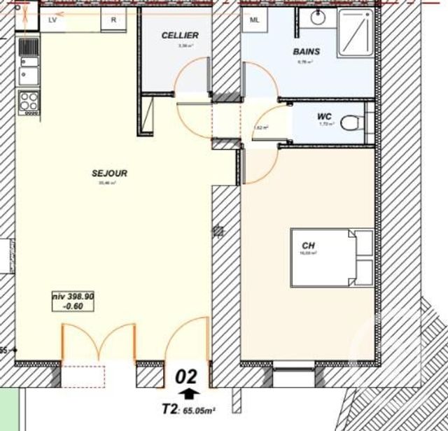 Appartement F2 à vendre - 2 pièces - 65.05 m2 - ST ETIENNE LES REMIREMONT - 88 - LORRAINE - Century 21 Marion Et Colin